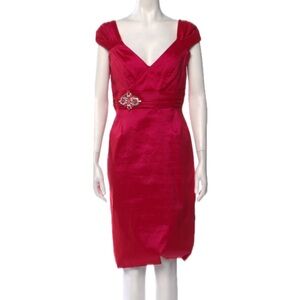 Badgley Mischka Hot Pink Cocktail Dress Size 12
